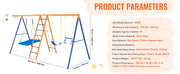Charger l'image dans la visionneuse de galerie, SucceBuy Swing Sets for Backyard 600lbs Capacity Swing Set with 1 Saucer Swing Seat 2 Belt Swing Seats Swingset Outdoor for Kids
