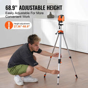 Load image into Gallery viewer, SucceBuy Laser Level Tripod ¼ x 20 Thread Mount 27.36-68.11 inch Height Adjustment with Integrated Level Laser Scanner Stand
