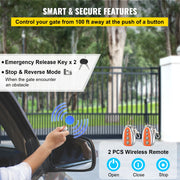 Load image into Gallery viewer, Amocart Electric Sliding Gate Opener with 2 Remote Controls Gate Operator Hardware Heavy Duty Track Driveway Motor for Security
