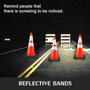 Load image into Gallery viewer, Amocart PVC 18/28/36 Inch Traffic Safety Parking Cones Reflective Collars Higher Warning for Traffic Control Construction Sites
