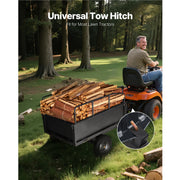 Load image into Gallery viewer, SucceBuy Garden Utility Trailer 17Cu.Ft&amp;600lbs Capacity ATV UTV Trailer Tow Behind Steel Dump Cart with 16" Tires for Lawn Mower
