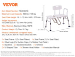 Amocart Tub Transfer Bench for Bathtub Shower Seats Lightweight Shower Bench with Non-Slip Bath Seats with Armrest and Backrest