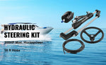 Amocart Hydraulic Boat Steering Kit 300HP Hydraulic Steering Kit Helm Pump/Cylinder/Wheel 18ft Hose Hydraulic Steering Seal Kit