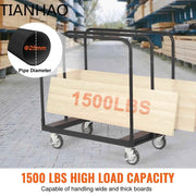 Load image into Gallery viewer, Amocart 1500LBS Drywall Sheet Cart Panel Dolly with Deck &amp; 5" Swivel Wheels Handling Wall Sheetrock Lumber for Garage Warehouse
