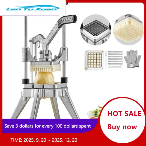 Amocart Commercial Vegetable Fruit Heavy  Professional Food Dicer Kattex French Fry Cutter Onion Slicer Stainless Steel