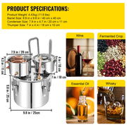 Load image into Gallery viewer, SucceBuy 12L 20L 30L 50L Alcohol Brewing Distiller DIY Moonshine Apparatus Stainless Steel Still Whisky Brandy Home Appliance - AMOCART
