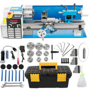 Load image into Gallery viewer, Amocart Mini Metal Lathe Machine 7"x 14" 550W 180 x 350mm Variable Speed with 3 Jaw Chuck for Metalworking Turning Drilling
