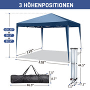 Load image into Gallery viewer, 10x10 FT Pop Up Canopy Tent with 4 Sidewalls, Blue 210D Waterproof Oxford Folding Gazebo, 2 Doors &amp; 2 Windows, Powder Coated Steel Frame Outdoor Shade Shelter with Carry Bag for Market Camping Events
