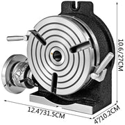 Bild in Galerie-Viewer laden, Amocart 8 Inch/200 MM Rotary Table 3-Slot or 4-Slot Horizontal Vertical MT-3 Rotary Table for Milling 360° Precision Working
