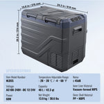 Amocart 8L to 75L Car Refrigerator Fridge Portable Icebox Single&Dual Zone w/Blue Tooth Temp Adjustable for Outdoor Camping RV