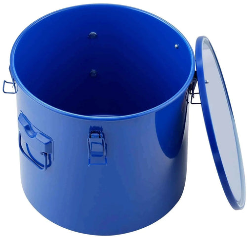Amocart 10 Gal Fryer Grease Bucket Carbon/Stainless Steel Rust-Proof Coat Transport Container Lock Clips Filter Bag for Hot Oil