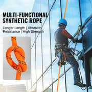 Load image into Gallery viewer, SucceBuy 220ft Dual-Weave Polyester Rope 48-Strand Outdoor Accessories Emergency Cord for Camping Swinging Rappelling Rescue - AMOCART
