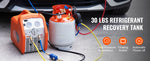Amocart 30 lbs Refrigerant Recovery Tank with Float Switch Reusable AC Recovery Tank HVAC for All Refrigerant Prevent Overflow