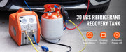 Load image into Gallery viewer, Amocart 30 lbs Refrigerant Recovery Tank with Float Switch Reusable AC Recovery Tank HVAC for All Refrigerant Prevent Overflow
