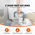 Amocart Raised Toilet Seat 5" Height Raised 350 lbs Weight Capacity for Round &Elongated Toilet Twist Lock Installation Elderly
