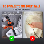 Load image into Gallery viewer, SucceBuy Drain Auger 25Ft Manual-feeding Plumbing Snake with Drill Attachment Drain Clog Remover Toilet Sewer Pipe Dredge - AMOCART
