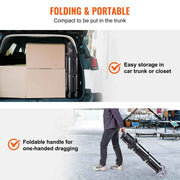 Load image into Gallery viewer, Amocart 3 Tier Folding Rolling Utility Cart Storage Shelf Movable Gap Rack Serving Cart Slide Organizer for Kitchen Bathroom
