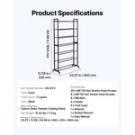 SucceBuy 3D Printer Filament Storage Rack 7Tier Heavy Duty Storage Shelves for 3D Printing Filaments Filament Spool Holders Rack