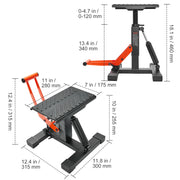 Load image into Gallery viewer, SucceBuy Motorcycle Jack Lift Stand 440lb Dirt Bike Lift Stand Hydraulic Lift Operation Adjustable Height Hoist Table for Repair
