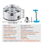 Bild in Galerie-Viewer laden, SucceBuy Metal Lathe Chuck 4-Jaw 2.75" or 3.75" Diameter Turning Machine Accessories Self-centering Tool for Precision Machining
