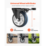 Bild in Galerie-Viewer laden, Amocart 400 LBS Folding Chair Rack Cart with Swivel Casters fit 5 Tables+14 Chairs Storage Dolly Chair Holder for Party Hotel
