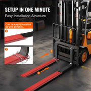 Load image into Gallery viewer, Amocart 1 Pair 72/82in Pallet Fork Extensions Sleeve Carbon Steel  with Pins Forklift Attachments for Warehouse Cargo Handling
