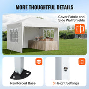 Load image into Gallery viewer, SucceBuy Pop Up Canopy 10x10FT Instant Canopy Portable Gazebo with 3 Sidewalls&amp;2 Ventilated Windows Height Adjustable for Events
