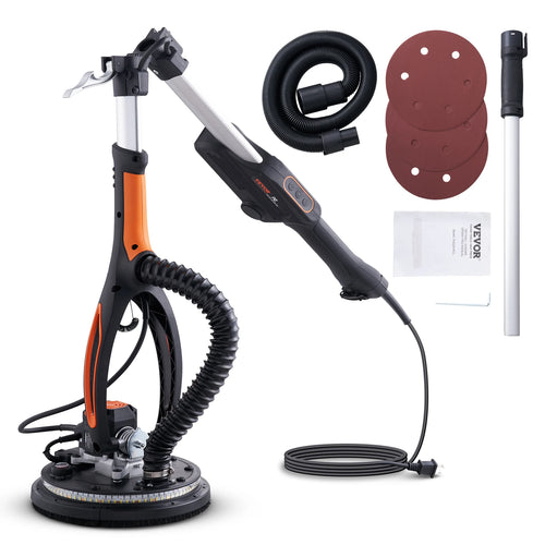 SucceBuy 800W Electric Drywall Sander Brushless Motor 1000-2300RPM Variable Speed Household Polishing Machine Wall Sand Grinder