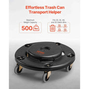 Load image into Gallery viewer, Amocart 1/2 Packs Trash Can Dolly Round Roller Base with 4 Lockable Wheels Rolling Barrel Cart Fit 20/32/44/55 Gal Containers
