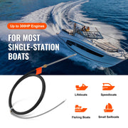 Load image into Gallery viewer, SucceBuy Boat Steering Cable 17 Feet Outboard Marine Rotary Steering Cable 1/2 Ton High Tensile Strength Universal Compatibility - AMOCART
