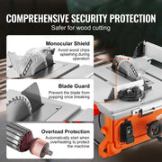 Charger l'image dans la visionneuse de galerie, 【From China】SucceBuy Table Saw 10-inch 8-Amp 25-in Max Rip Capacity 40T Blade Portable Compact For Jobsite DIY Woodworking, Furn

