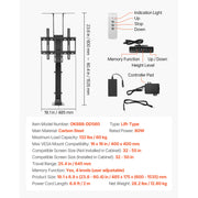 Charger l'image dans la visionneuse de galerie, SucceBuy Motorized TV Wall Mount for 32 to 55/65/70 Inch Adjustable TV Mount Bracket w/ Max VESA 24 x 16/24 in Up to 88-132 lbs
