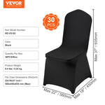 Amocart 30/50PCS Spandex Chair Cover for Wedding Party Universal Fitted Chair Cover Removable Washable Protective Slipcovers