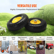 Load image into Gallery viewer, Amocart 2-Pack Solid PU Run-Flat Tire Wheel 10" Flat Free Tubeless Tires and Wheels for Dollies Garden Trailers Various Carts
