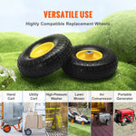 Amocart 2-Pack Solid PU Run-Flat Tire Wheel 10" Flat Free Tubeless Tires and Wheels for Dollies Garden Trailers Various Carts