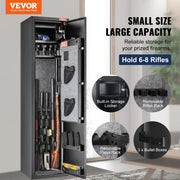 Load image into Gallery viewer, SucceBuy 3-8 Rifles Gun Safe w/ Digital Keypad &amp; Lock Gun Storage Cabinet with Removable Storage Shelf for Home Long Gun Pistols
