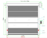 Food Factory Automatic Rapid Roller Shutter Door Industrial Pvc Fast Gate High Speed PVC Fast Rolling Door Zipper Type door