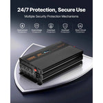 Amocart Sump Pump Battery Backup System 1500W / 3000W Auto Switches to Battery Inverter for Continuous Sump Pump Operation