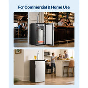 Load image into Gallery viewer, Amocart Beer Kegerator Single Tap Commercial Draft Beer Dispenser for D system W/ Shelves Hold 1 Sixth Keg 2.5lbs CO2 Tank 92L
