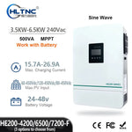 HLTNC Hybrid Solar Inverter 3.6kw 5.5kw 6.5kw 220v Pure Sine Wave Inverter 24V 48V On Grid Solar Charge Home Inversor with WiFi
