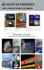 Custom Shop Signboard Design Open Sign logo Display 3D for Business Outdoor Led Letter Channel Led logo Sign