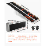 SucceBuy 12/24/36/48/60/72/84/96/120in Portable Door Threshold Ramp 800LBS Aluminum Folding Handicap Curbs Ramp for Wheelchair
