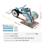 Load image into Gallery viewer, Amocart Belt Grinder Sander 30 x1-Inch Variable Speed Belt Polisher W/VFD 550W Grinding Polishing for Metalworking Knife Making
