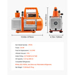 Amocart 3.5 CFM 1/4 HP HVAC Single Stage AC Vacuum Pump & Oil Bottle for R134a R22 R410a Systems, Air Conditioner Maintenance