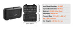 Amocart Drive Impact Socket Set Deep Shallow Socket Set CR-V Alloy Steel Auto Repair Easy-to-Read Size Markings Storage Case