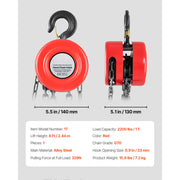 Load image into Gallery viewer, SucceBuy 1T/2T Hand Chain Hoist Manual Chain Block with 8/10/20ft Lifting Height Pulley Hoist for Garage Warehouse Machinery
