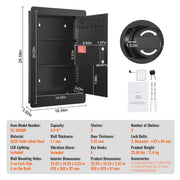 Load image into Gallery viewer, SucceBuy Tall Wall Safe 3/4Tier Hidden Wall Safe with Keypad Q235 Cold-Rolled Steel In Wall Safe for Money Jewelry Passport Home - AMOCART
