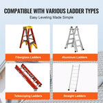 SucceBuy Ladder Levler 380 lbs Load PP Ladder Leveling Tool Pitch Hopper Stair Ladder Stabilizer with Storage for Uneven Ground
