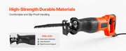 Bild in Galerie-Viewer laden, SucceBuy Corded Reciprocating Saw 120 Volt 7.5 Amp 2800 SPM Variable Speed, 1-1/8 inch Stroke Length Electric Reciprocating Saw
