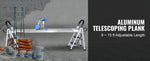 Amocart Telescoping Aluminum Work Plank 9-15 Feet 500lbs Capacity 12.5in Width Aluminum Scaffold Plank Extension Staging Plank